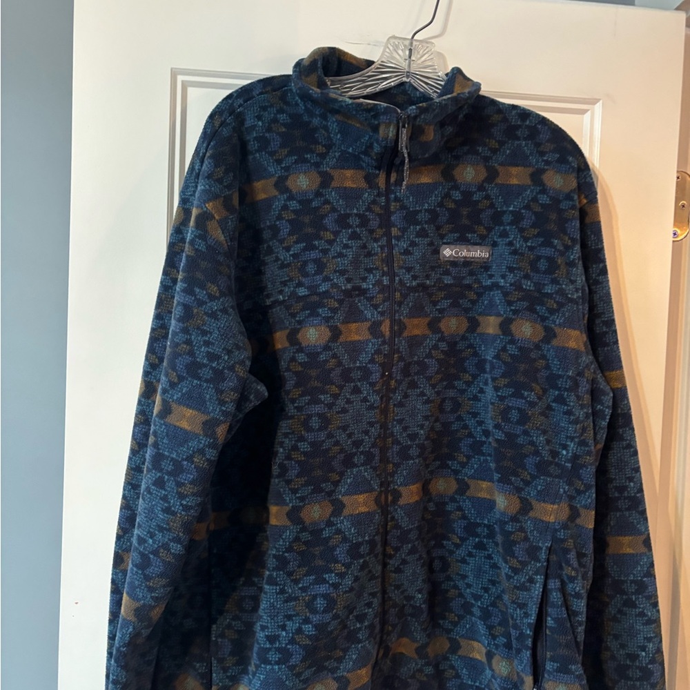 Columbia Blue and Brown Patterned Jacket men’s xl